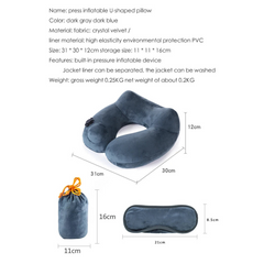 Inflatable U-Shaped Neck Pillow