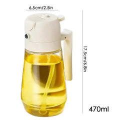 Versatile Oil and Vinegar Sprayer Set Glass Bottles