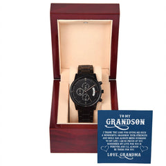 Black Chronograph Watch - For Grandson From Grandma