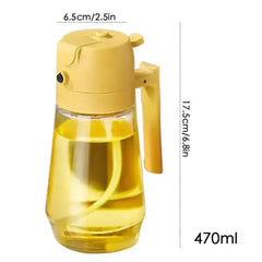 Versatile Oil and Vinegar Sprayer Set Glass Bottles